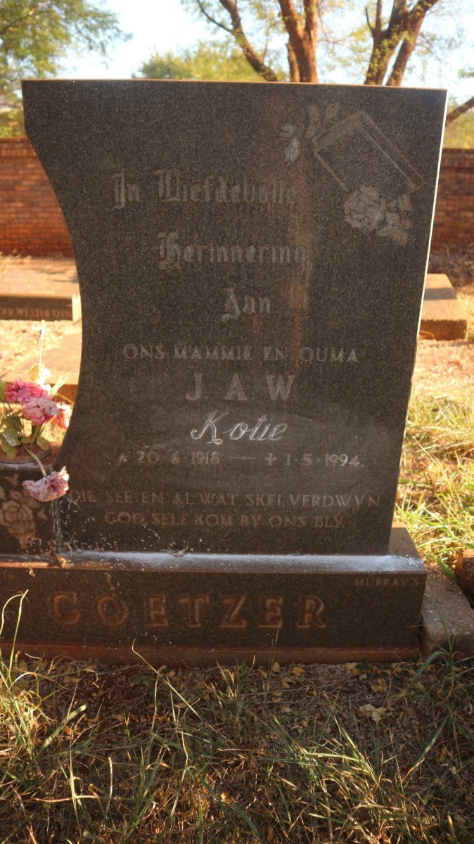 COETZER J.A.W. 1918-1994