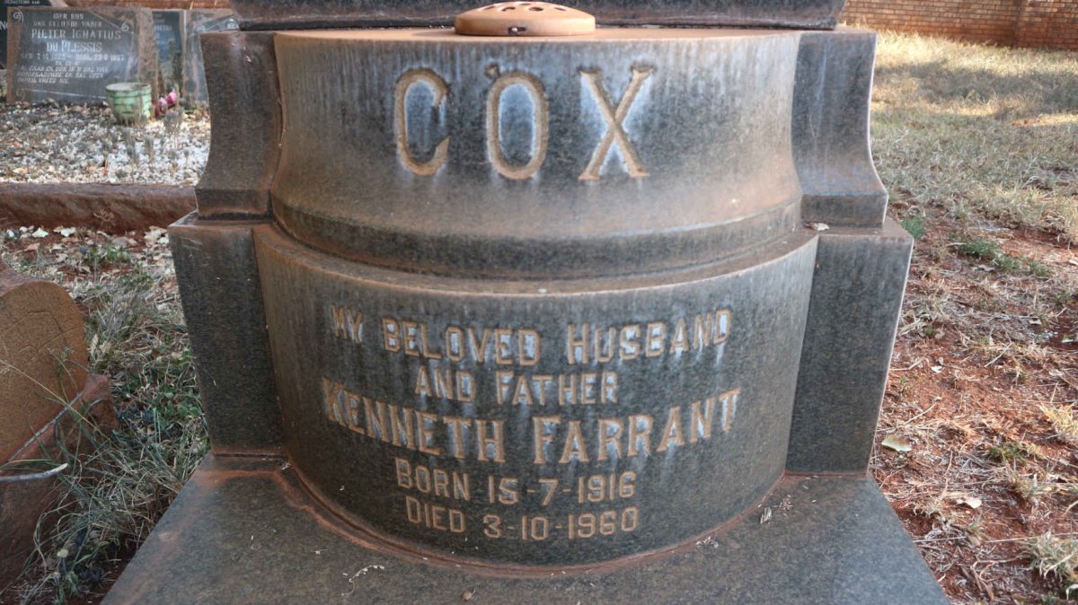 COX Kenneth Farrant 1916-1960