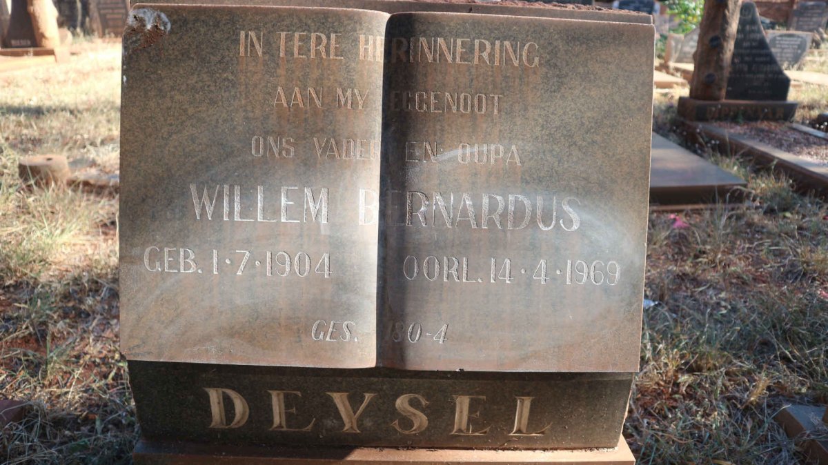 DEYSEL Willem Bernardus 1904-1969