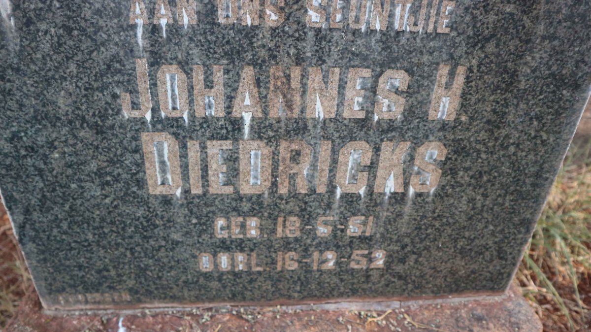 DIEDRICKS Johannes H. 1951-1952