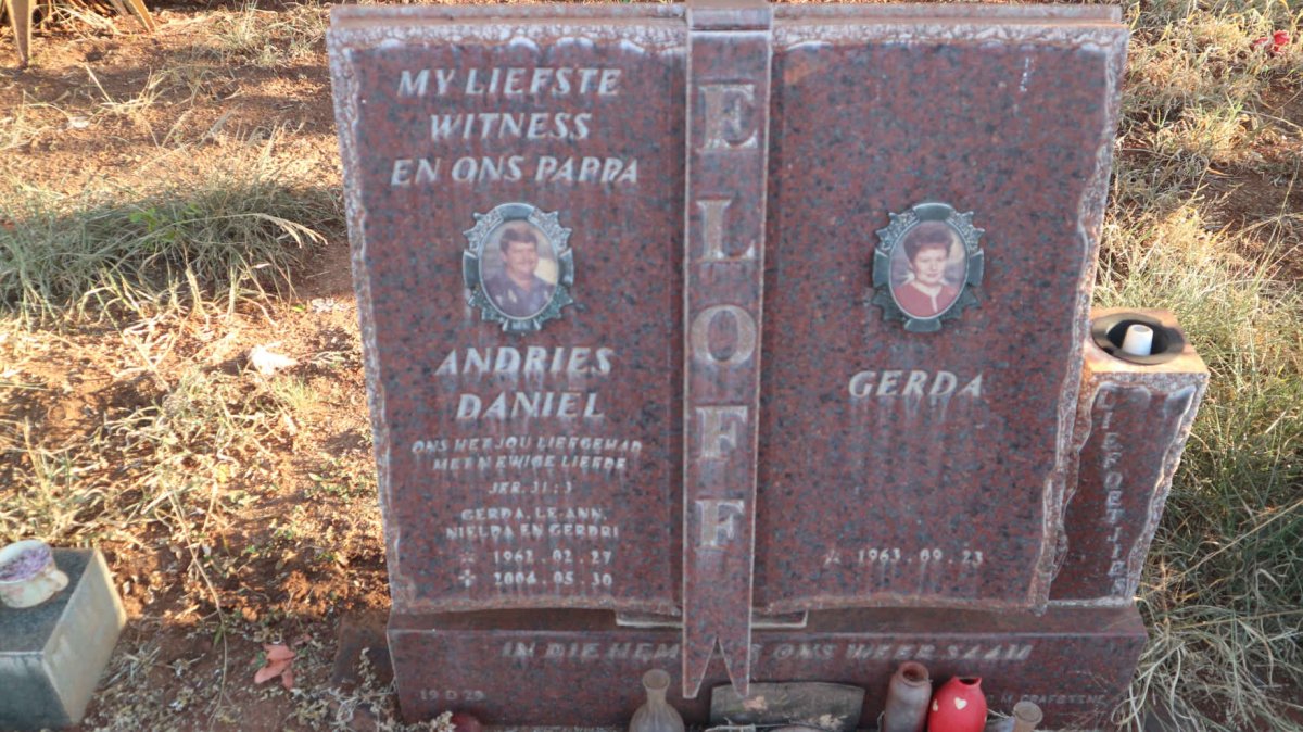 ELOFF Andries Daniel 1962-2004 &amp; Gerda 1963-