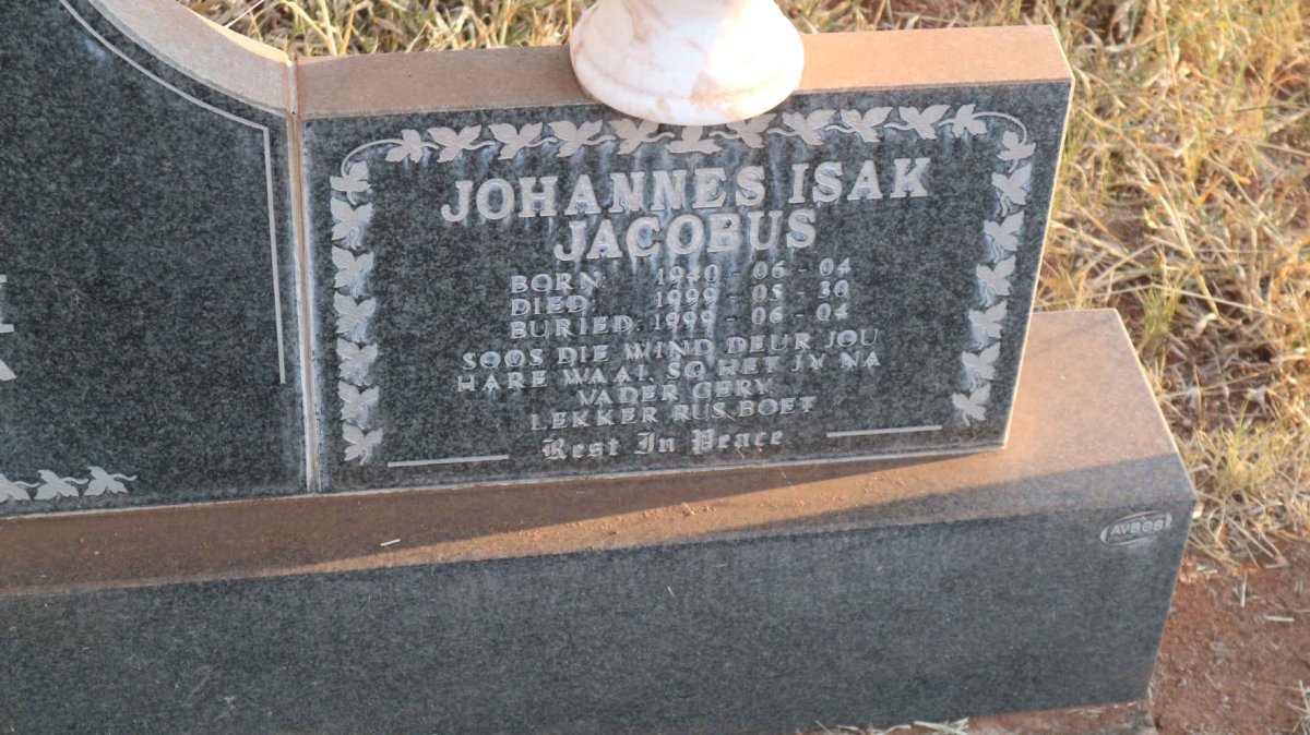 ENGELBRECHT Johannes Isak Jacobus 1940-1999