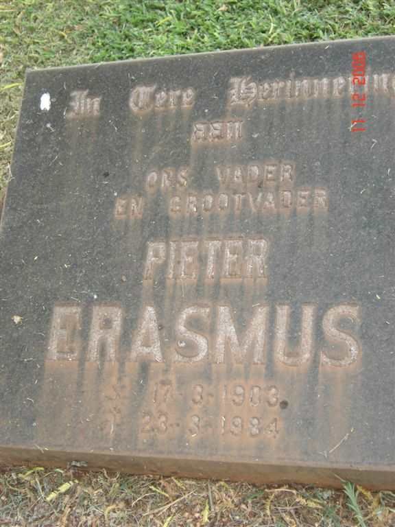 ERASMUS Pieter 1903-1984