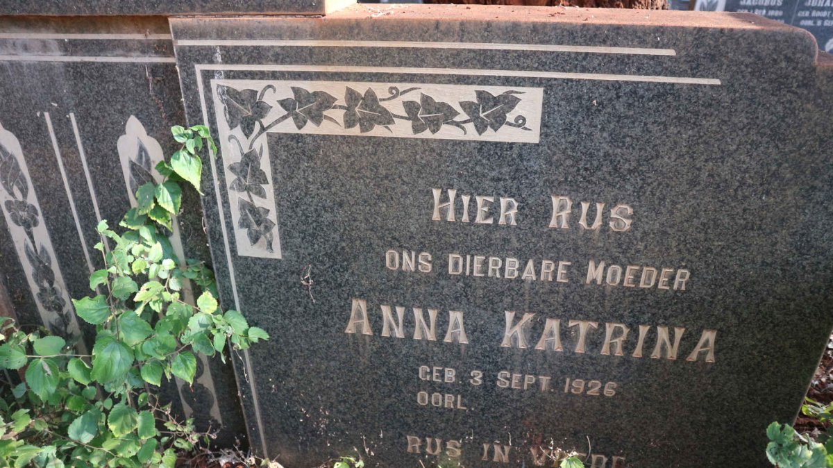 ENGELBRECHT Adriaan Josua 1918-1961 &amp; Anna Katrina 1926-