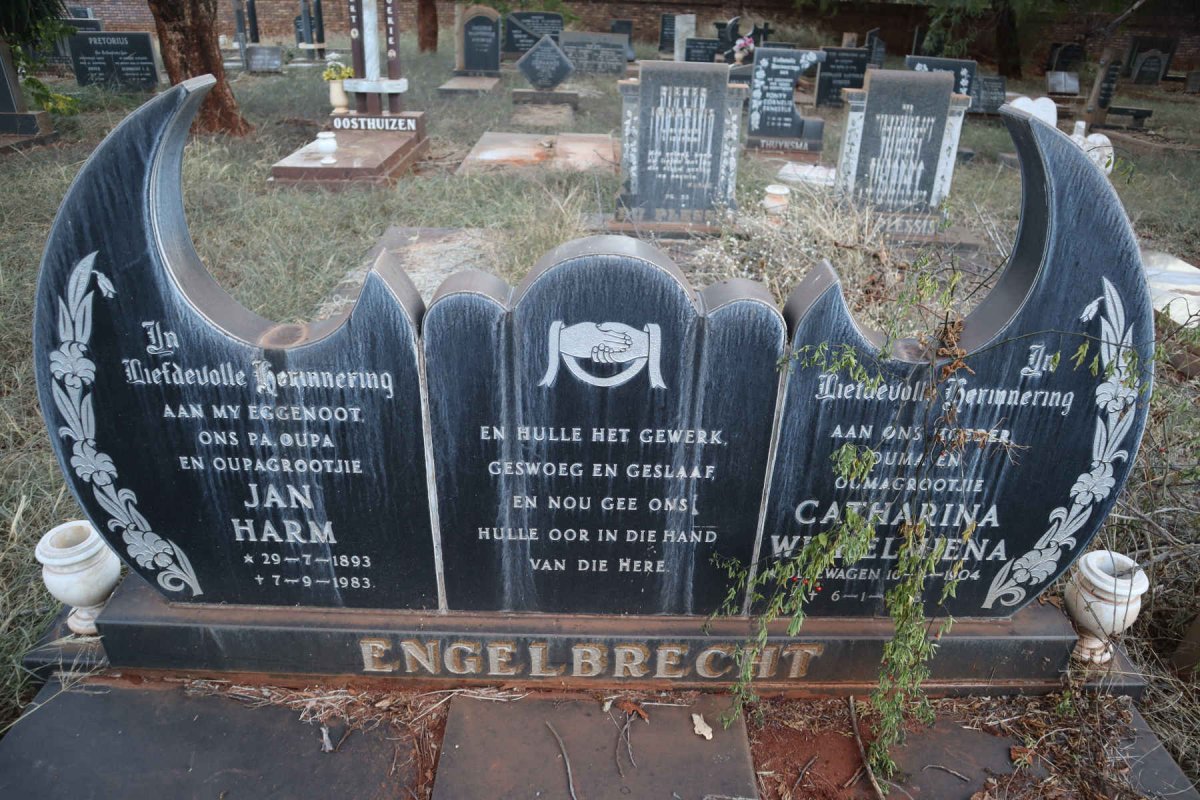 ENGELBRECHT Jan Harm 1893-1983 &amp; Catharina Wilhelmiena OLLEWAGEN 1904-1988
