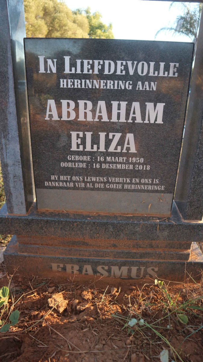 ERASMUS Abraham Eliza 1950-2018