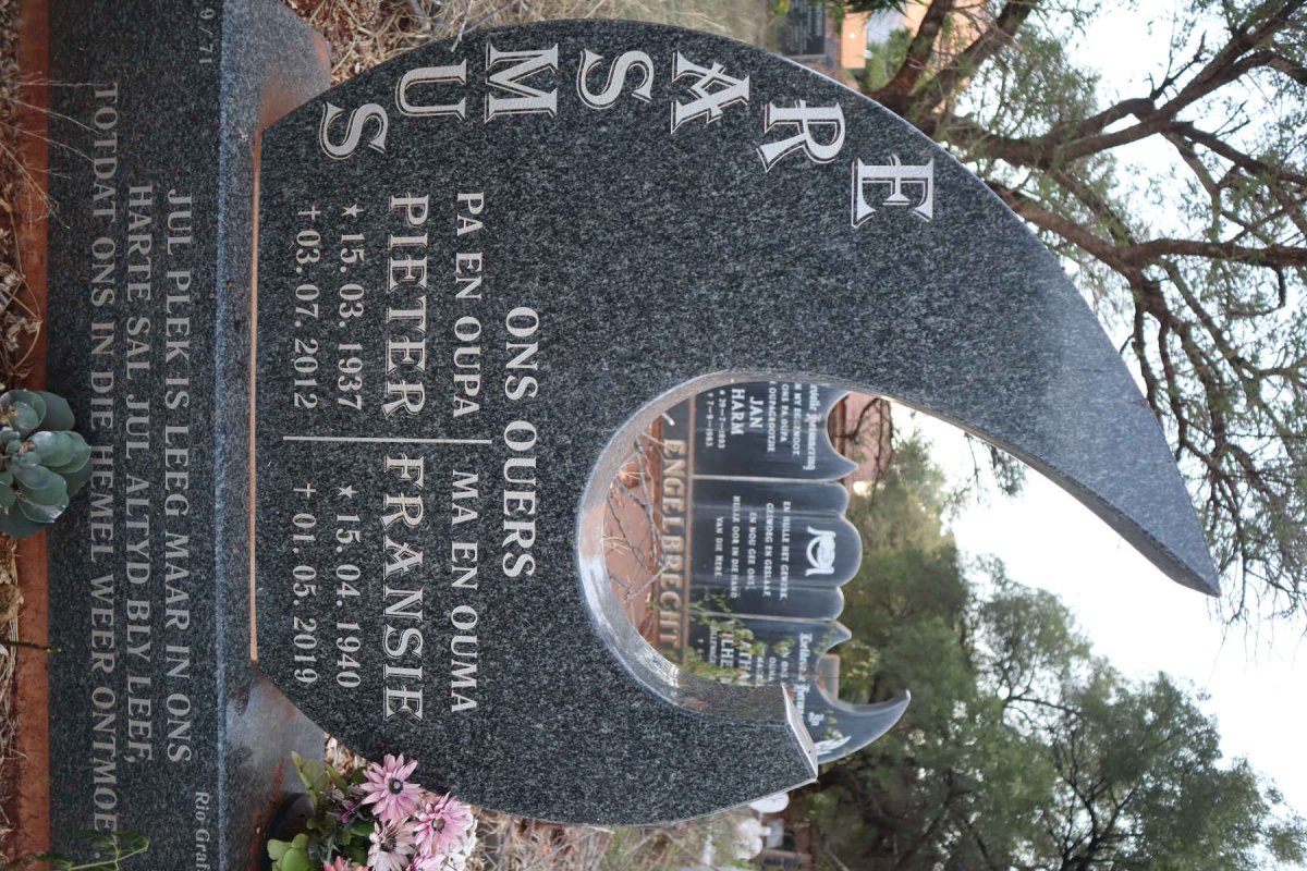 ERASMUS Pieter 1937-2012 &amp; Fransie 1940-2019