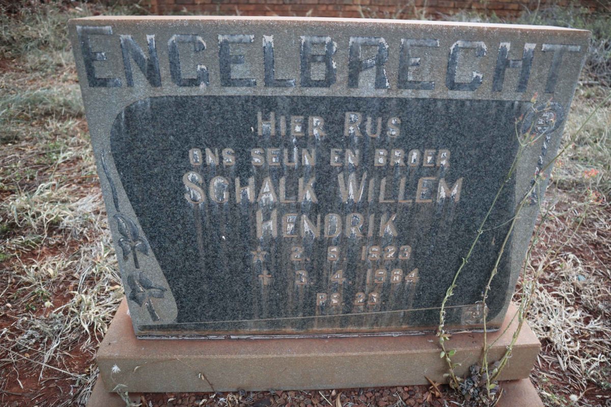 ENGELBRECHT Schalk Willem Hendrik 1923-1984