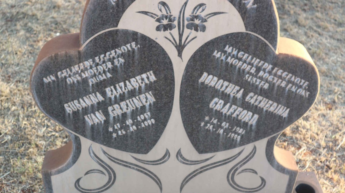 GREUNEN Susanna Elizabeth, van 1957-1999 :: CRAFFORD Dorothea Catherina 1981-1999