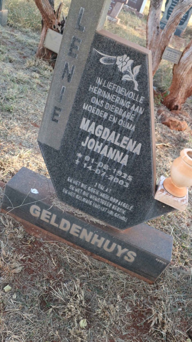 GELDENHUYS Magdalena Johanna 1925-2003