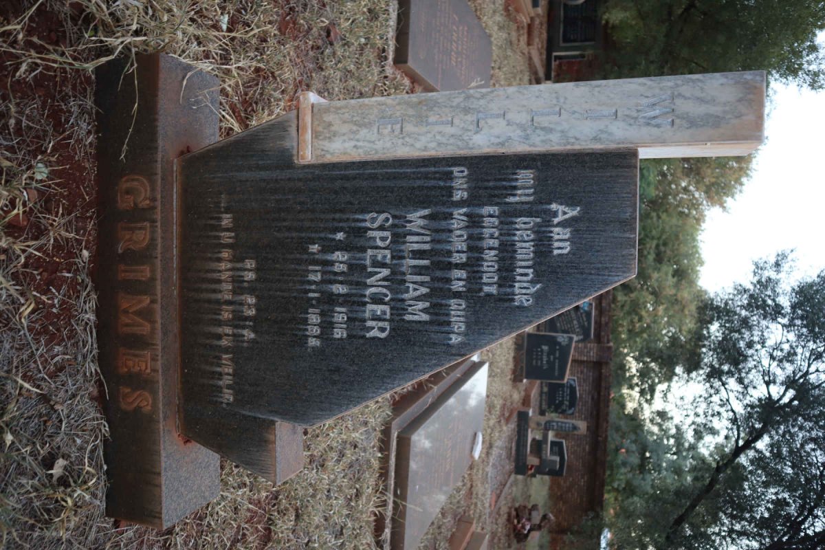 GRIMES William Spencer 1916-1985 &amp; Johanna Francina 1918-2009