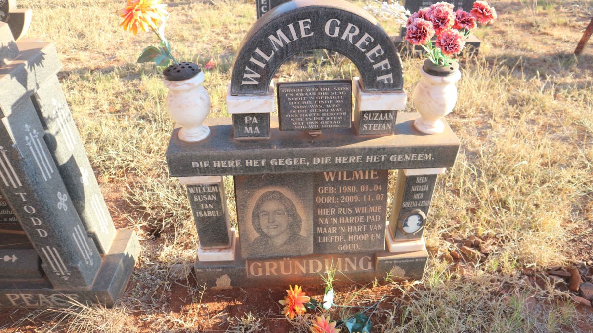 GRUNDLING  Wilmie Greeff 1980-2009