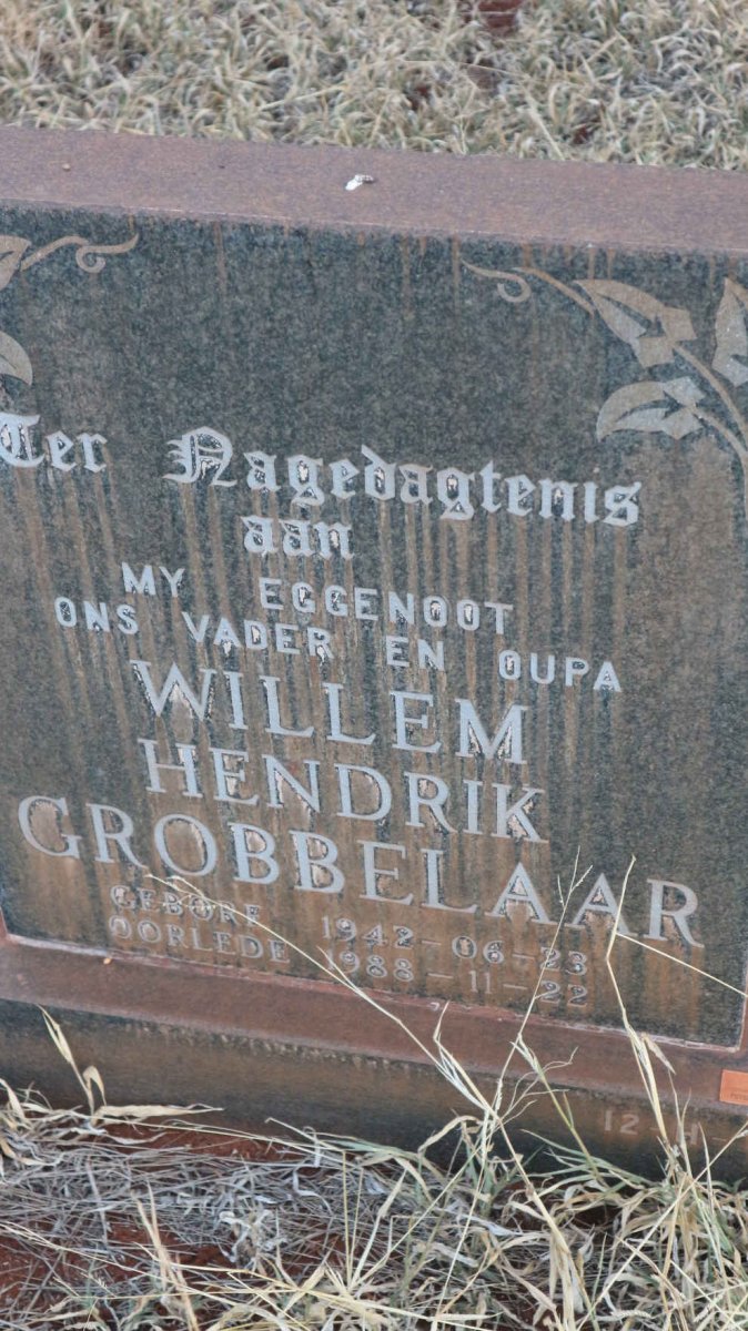 GROBBELAAR Willem Hendrik 1942-1988