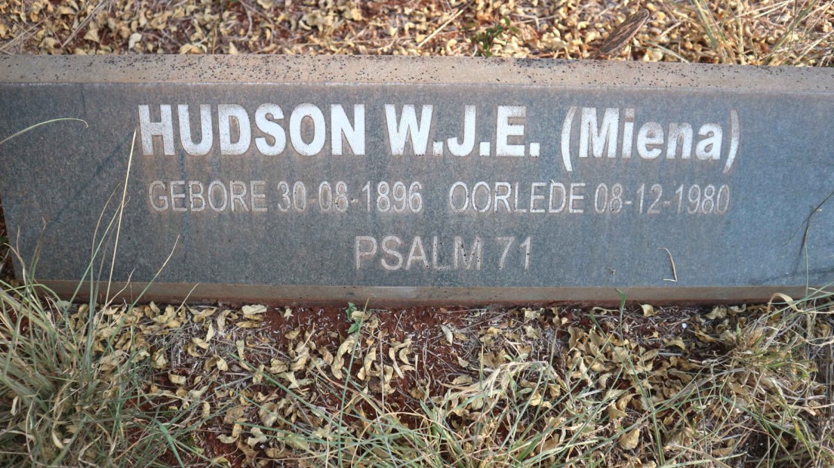 HUDSON W.J.E. 1896-1980