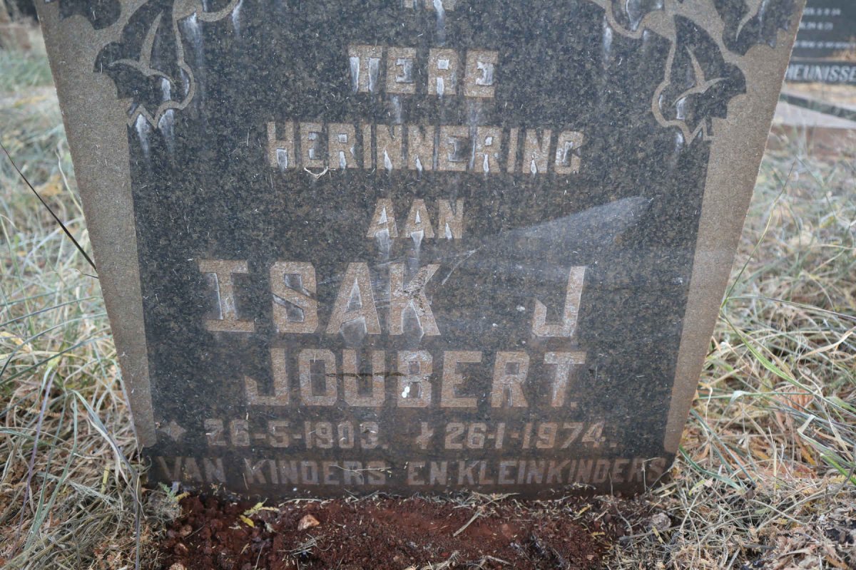 JOUBERT Isak J. 1903-1974