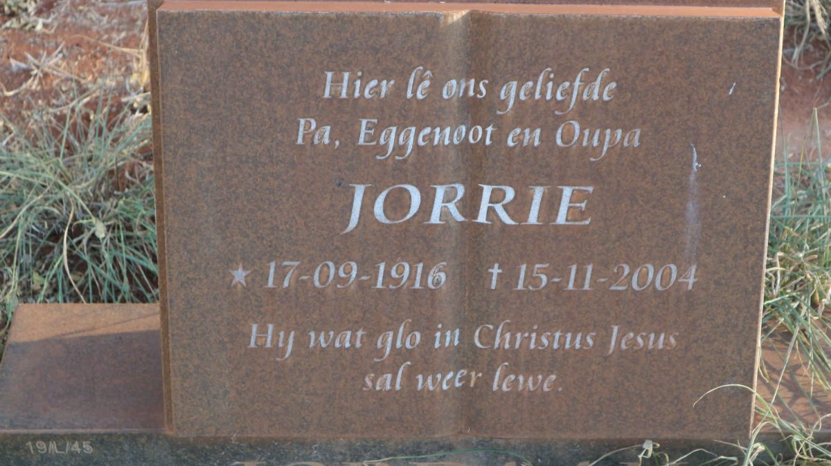 JORDAAN Jorrie 1916-2004