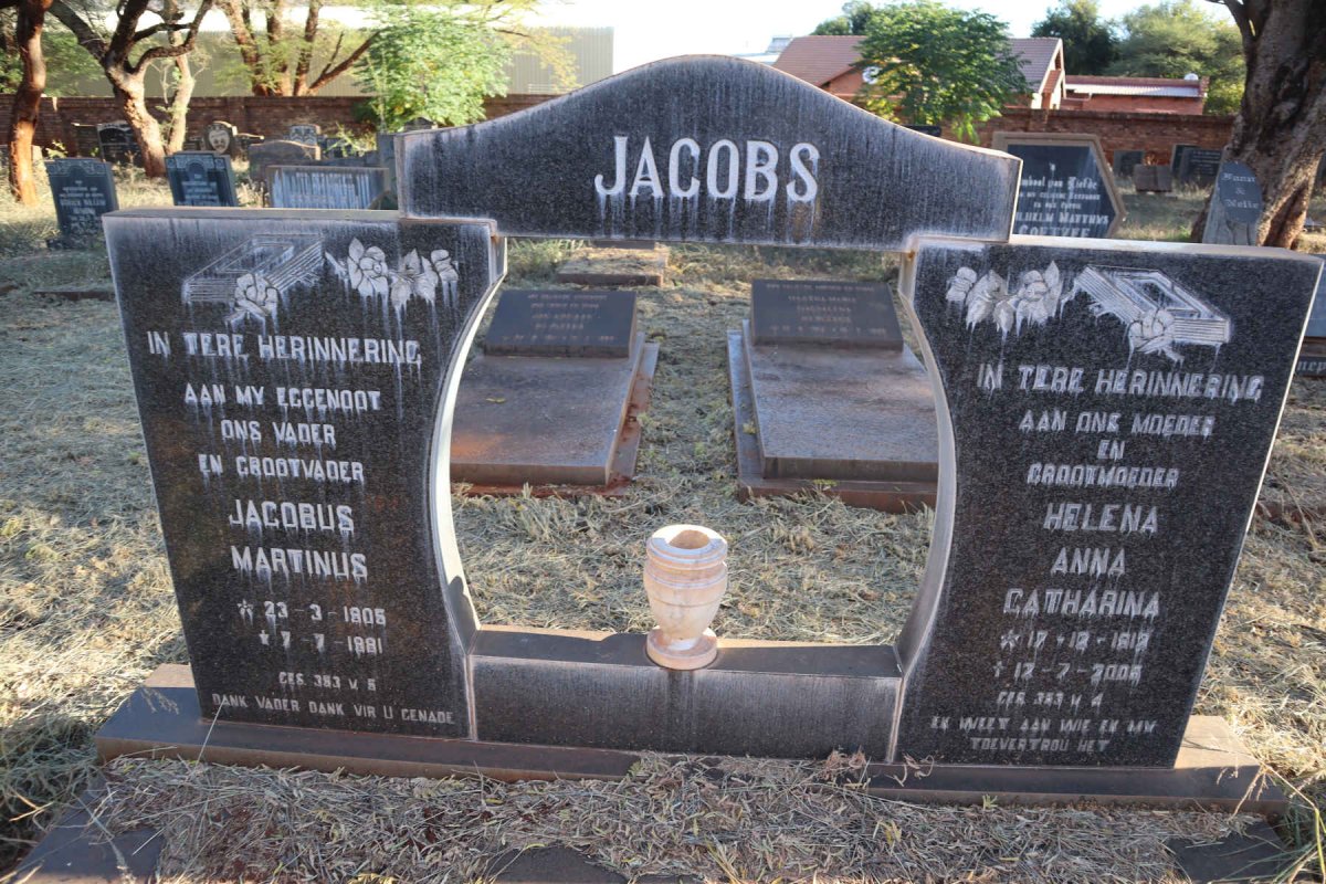 JACOBS Jacobus Martinus 1905-1981 &amp; Helena Anna Catharina 1912-2005