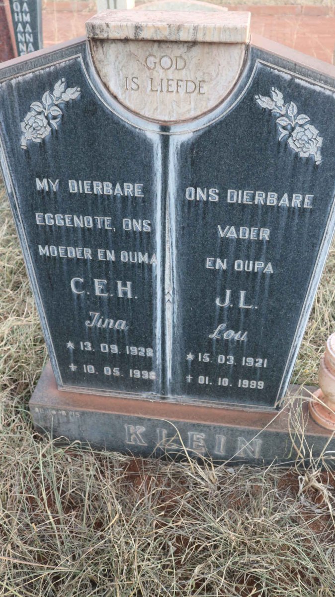 KLEIN J.L. 1921-1999 &amp; C.E.H. 1928-1998