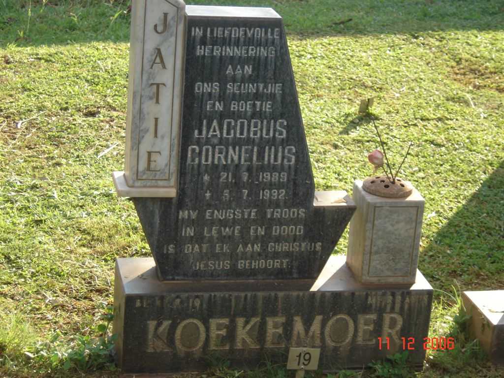 KOEKEMOER Jacobus Cornelius 1989-1992