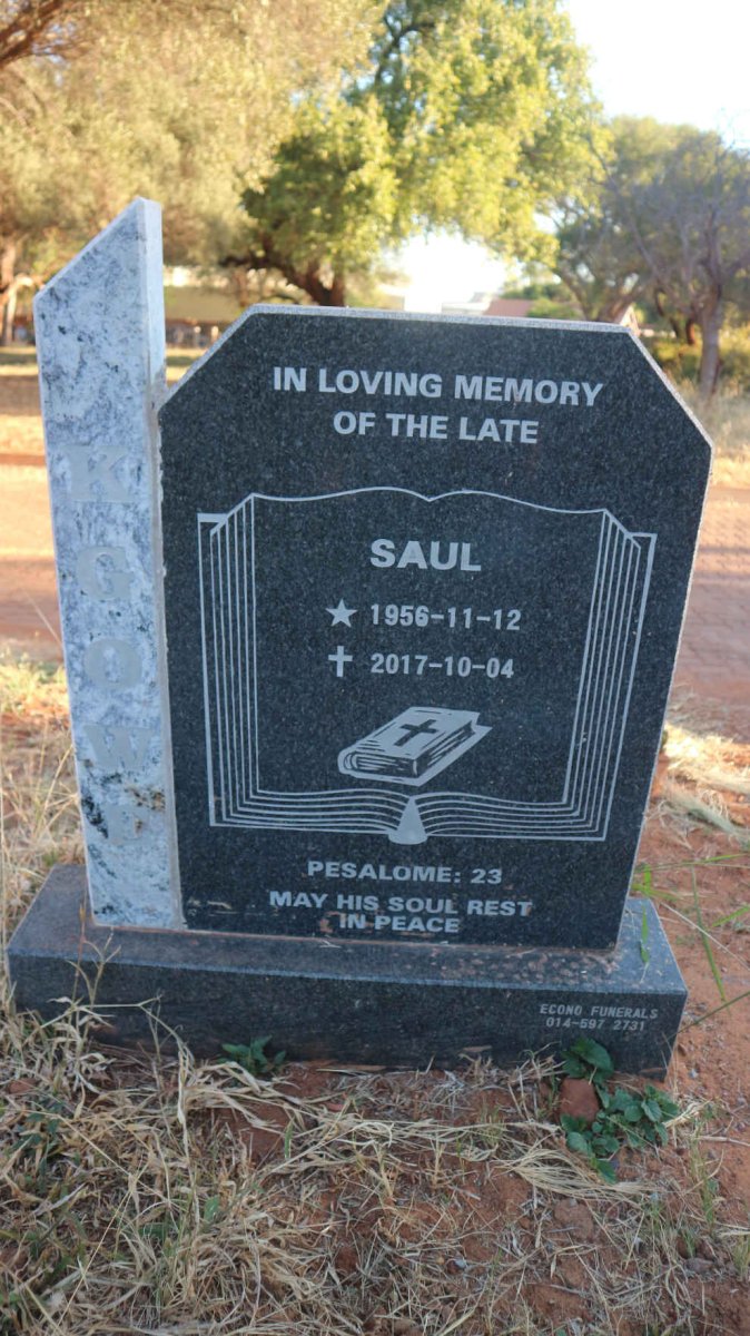 KGOWE Saul 1956-2017