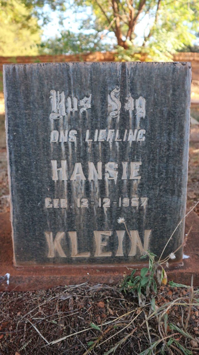 KLEIN Hansie 1957-1957