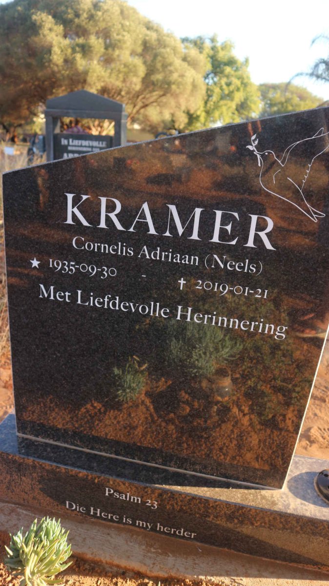 KRAMER Cornelis Adriaan 1935-2019