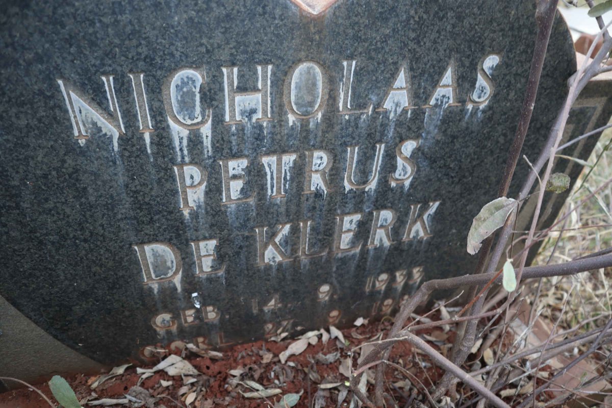 KLERK Nicholaas Petrus, de 1933-1980