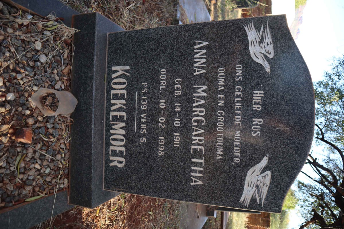 KOEKEMOER Anna Margaretha 1911-1998
