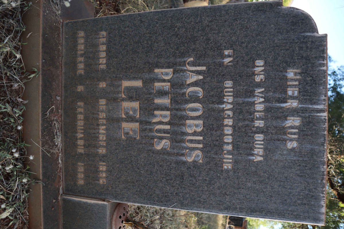 LEE Jacobus Petrus 1896-1980 &amp; Helena Aletta Maria 1903-1977