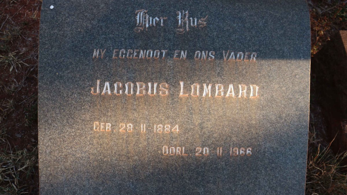LOMBARD Jacobus 1884-1966