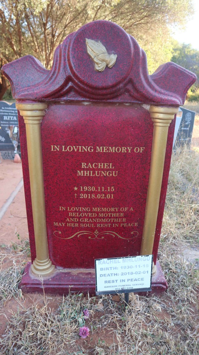 MHLUNGU Rachel 1930-2018