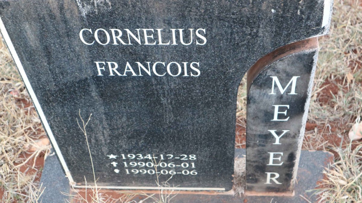 MEYER Cornelius Francois 1934-1990