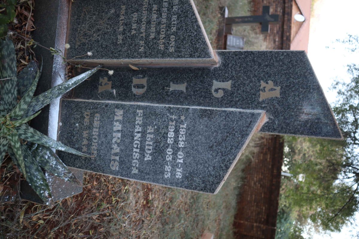 MARAIS Alida Francisca nee DE WAAL 1938-1982