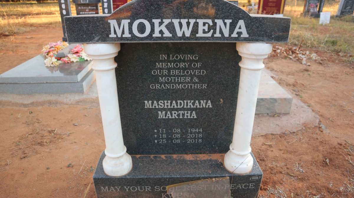 MOKWENA Mashadikana Martha 1944-2018