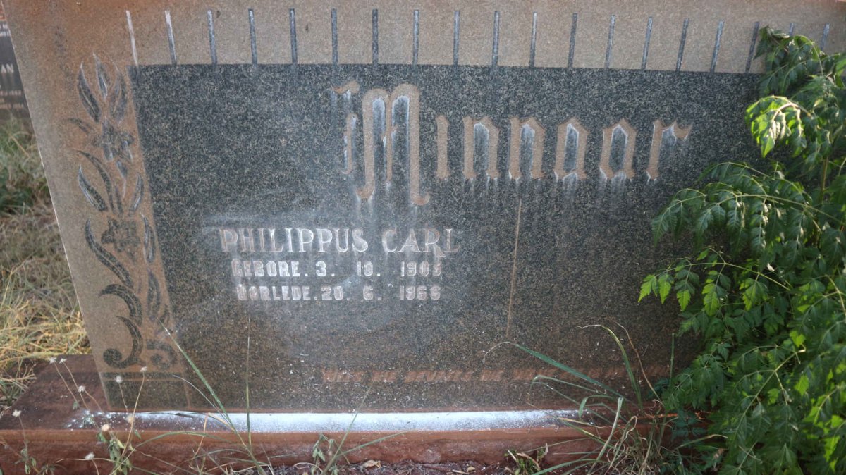 MINNAAR Philippus Carl 1905-1966