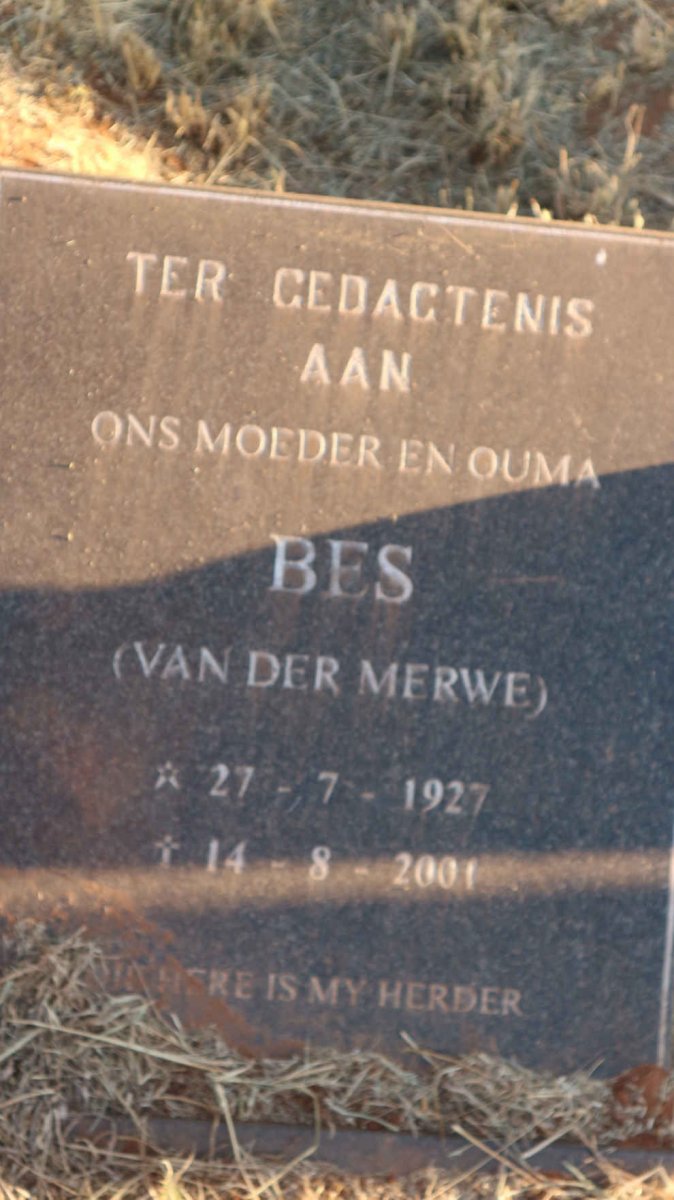 MERWE Bes, van der 1927-2001