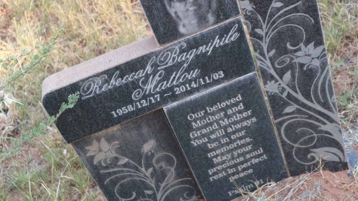 MATLOU Rebeccah Bagnipile 1958-2014