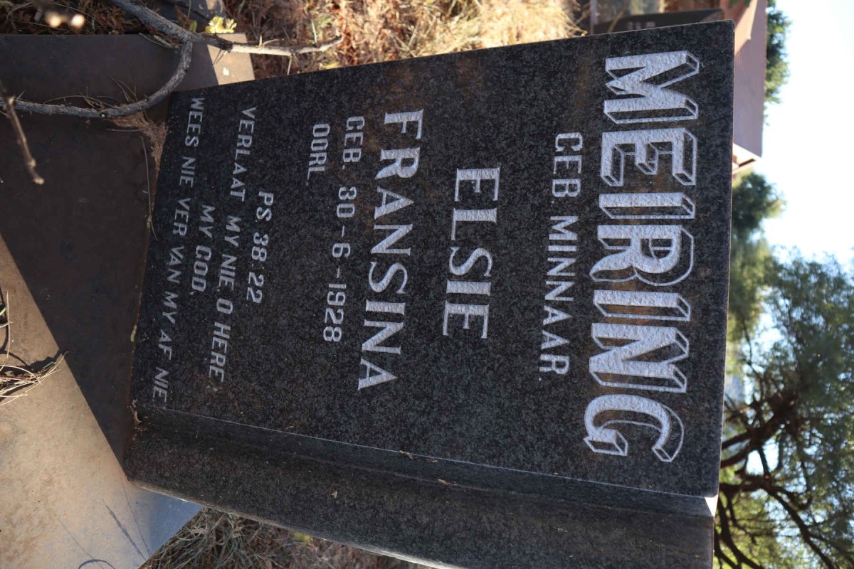 MEIRING Elsie Fransina nee MINNAAR 1928-