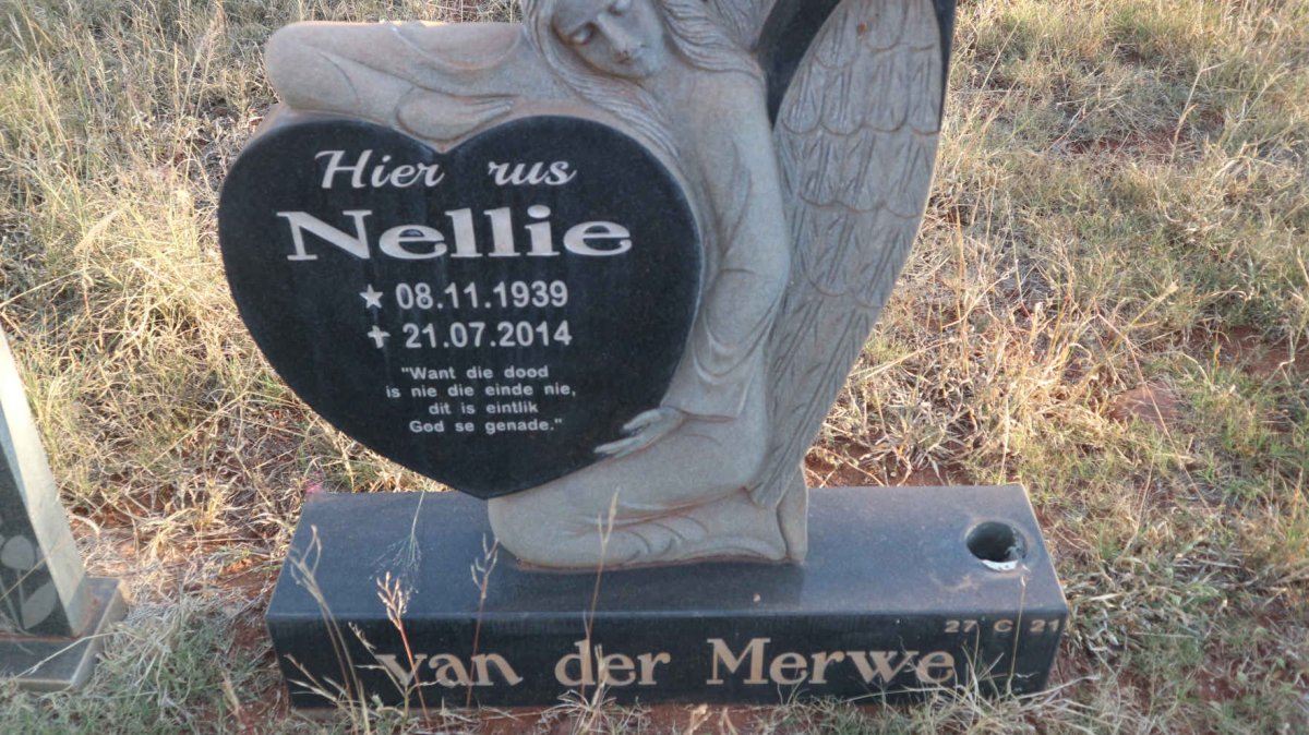 MERWE Nellie, van der 1939-2014