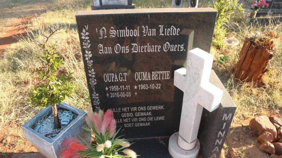 MINNAAR G.T. 1958-2016 &amp; Bettie 1963-