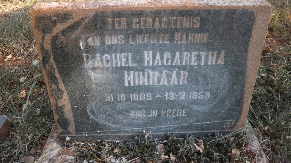 MINNAAR Rachel Magaretha 1889-1959