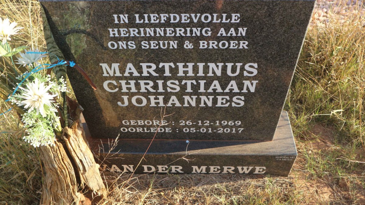 MERWE Marthinus Christiaan Johannes, van der 1969-2017