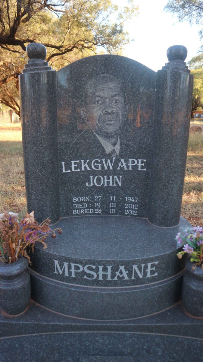 MPSHANE Lekgwape John 1947-2012