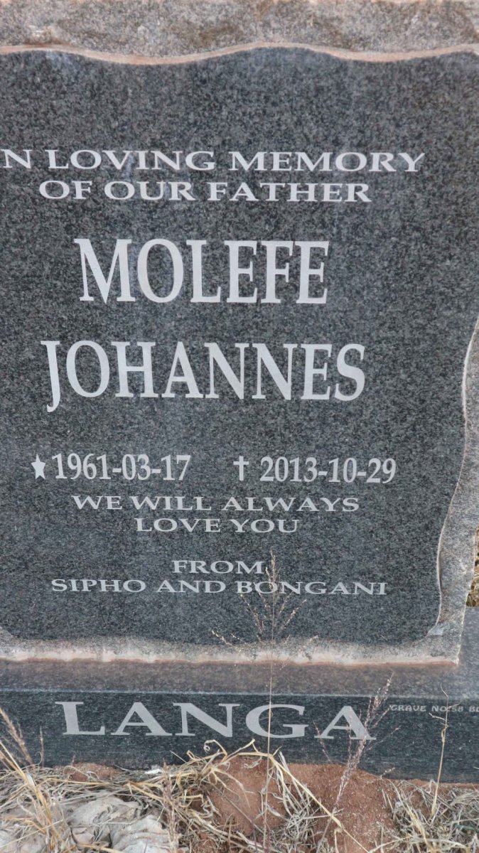 MOLEFE Johannes 1961-2013