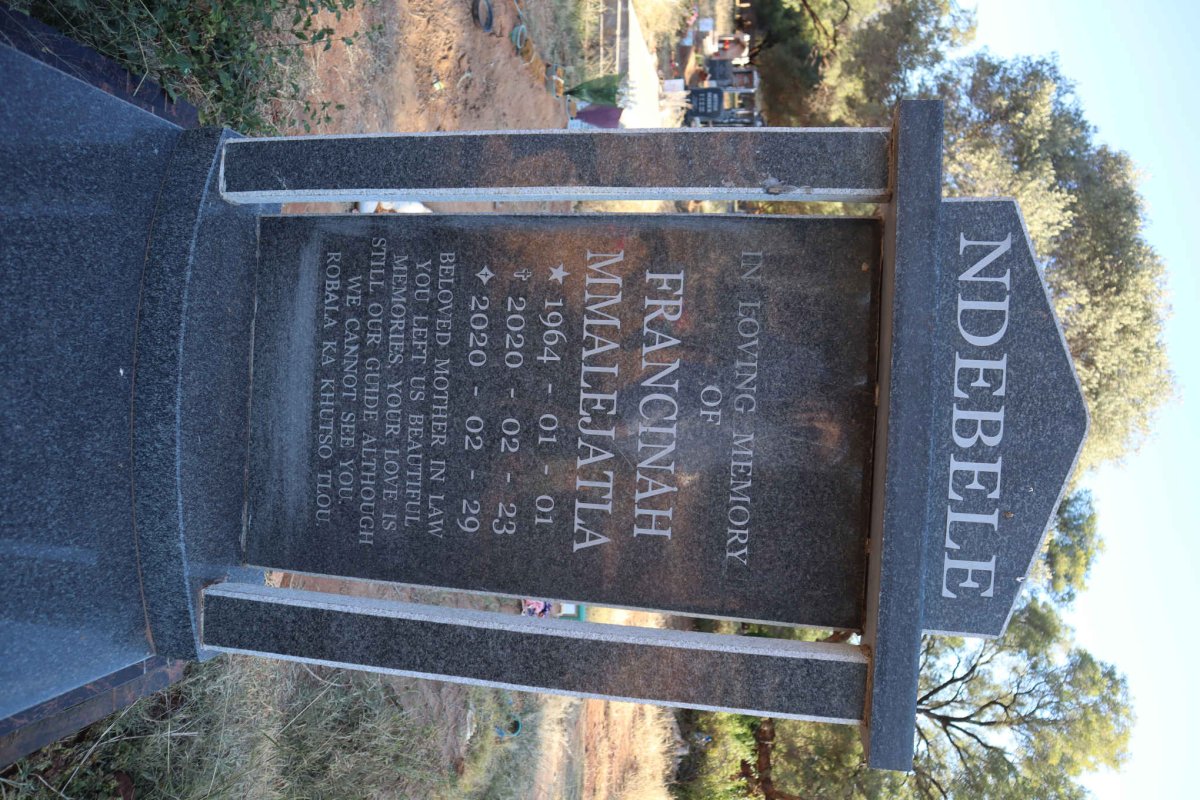 NDEBELE Francinah Mmalejatla 1964-2020