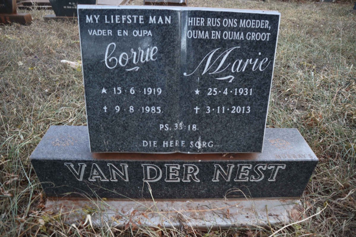 NEST Corrie, van der 1919-1985 &amp; Marie 1931-2013