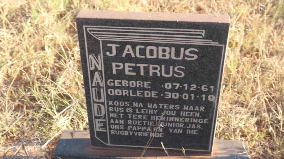NAUDE Jacobus Petrus 1961-2010
