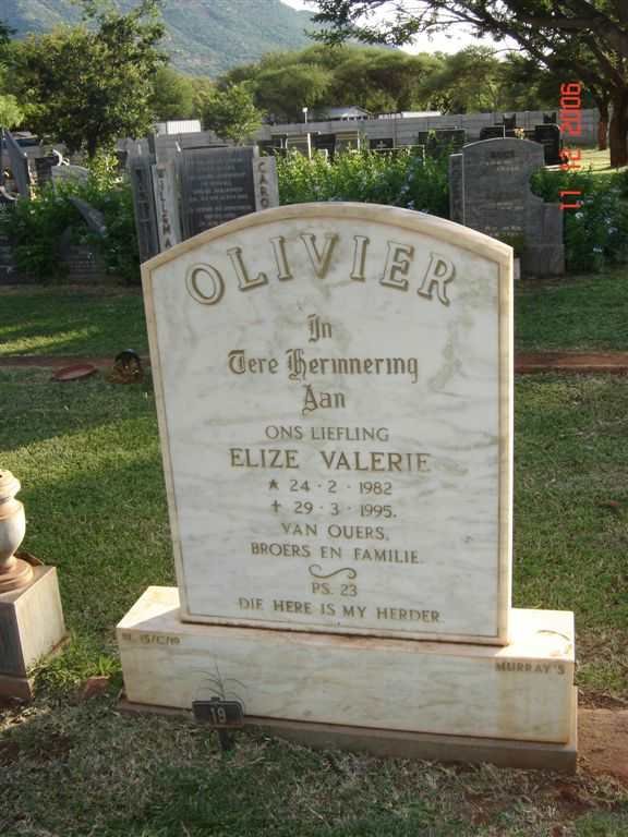 OLIVIER Elize Valerie 1982-1995
