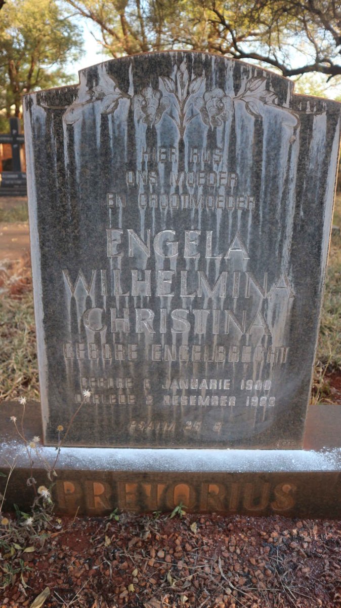 PRETORIUS Engela Wilhelmina Christina nee ENGELBRECHT 1900-1988