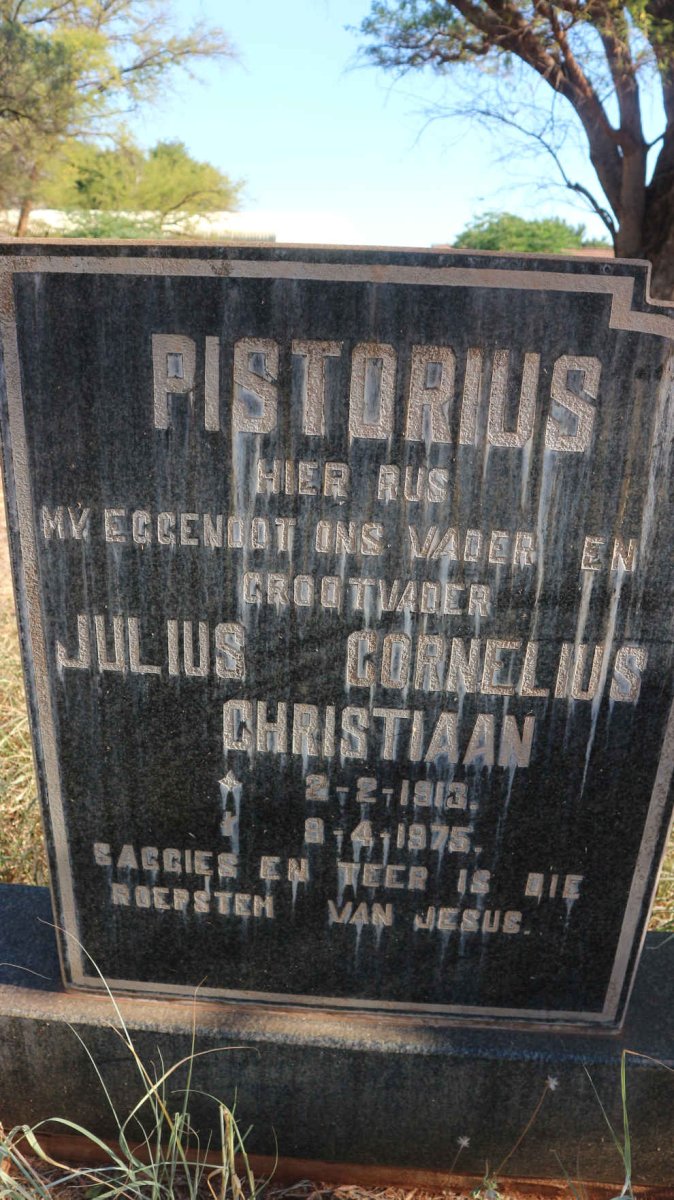 PISTORIUS Julius Cornelius Christiaan 1913-1975